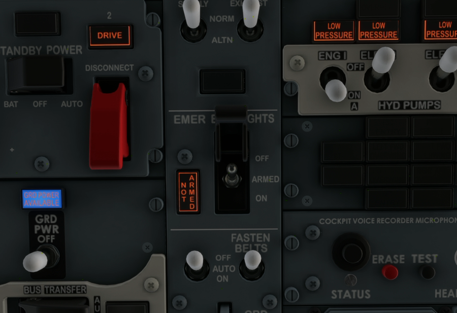 Switch Emergency Exit Lights en ARMED